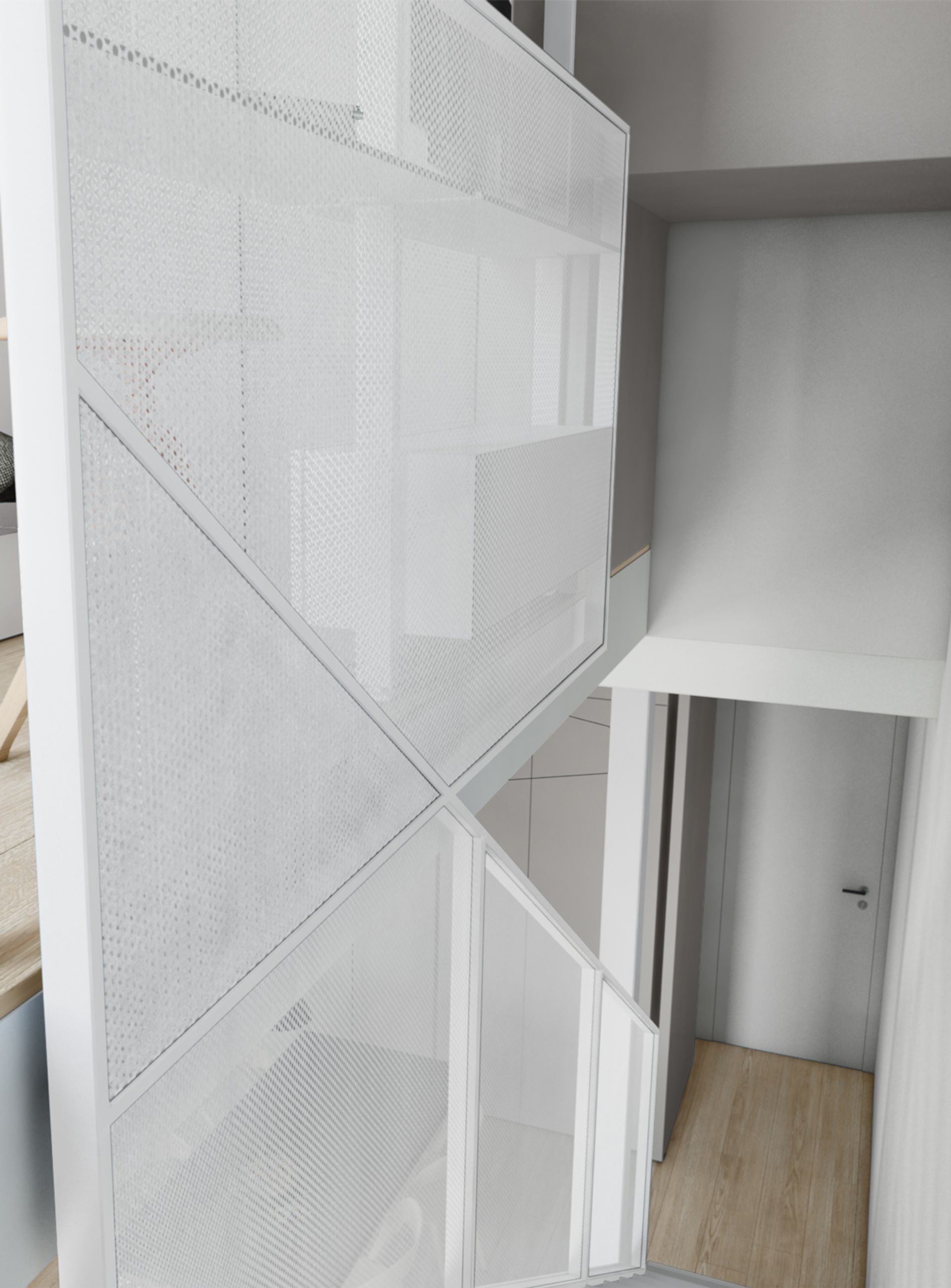 interior design project, new apartment studio loft Milan, Bergamo, Città Alta, London, New York, Paris, Lake Como, Gstaad. designer Claudio Acquaviva, architect Debora Bordogni, Officina Magisafi architecture design - metal sheet rendering