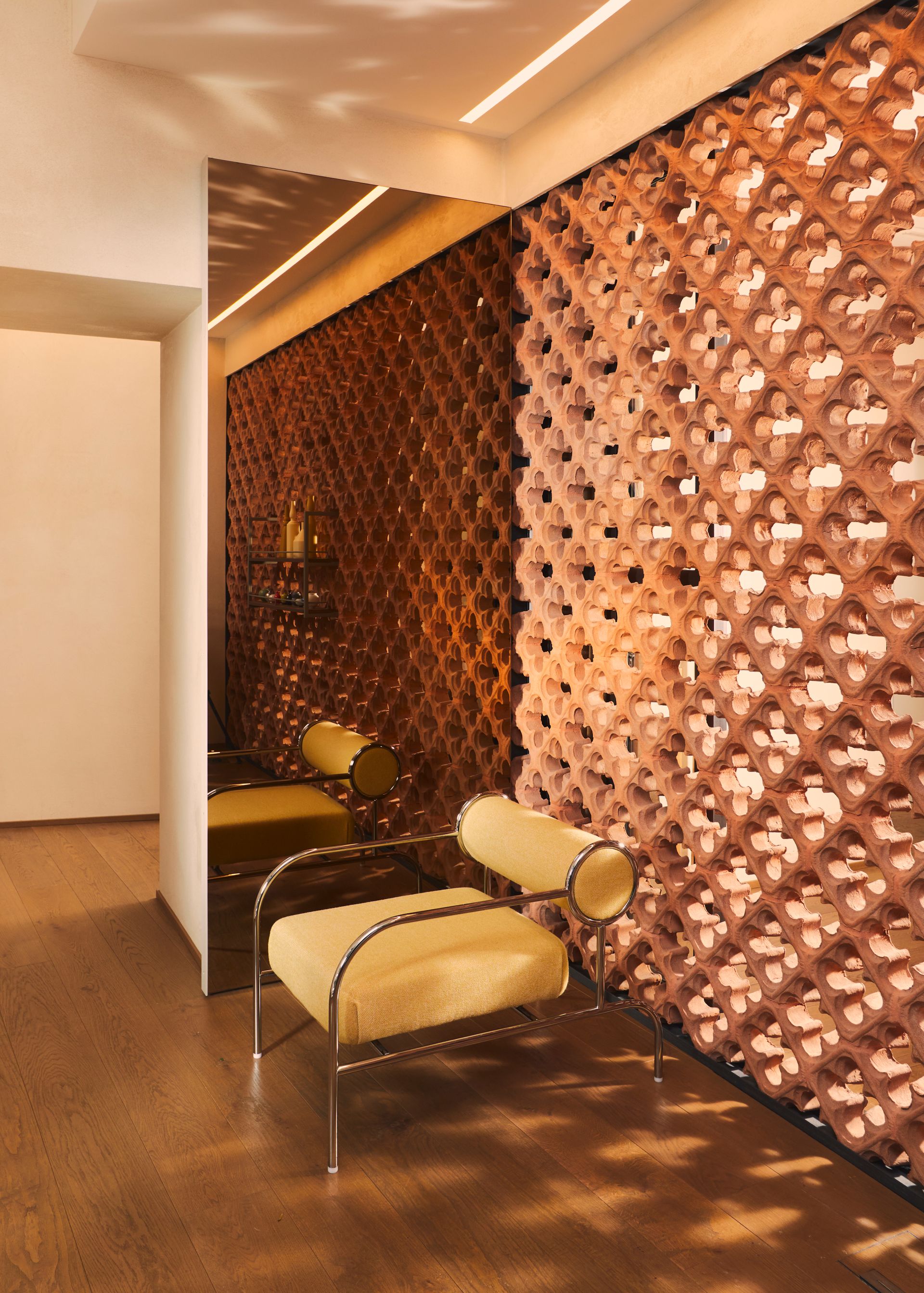 interior design project, luxury exclusive wellness center 18th palace Bergamo, Milan, London, New York, Paris, Lake Como, Gstaad. Officina Magisafi architecture design - patio details