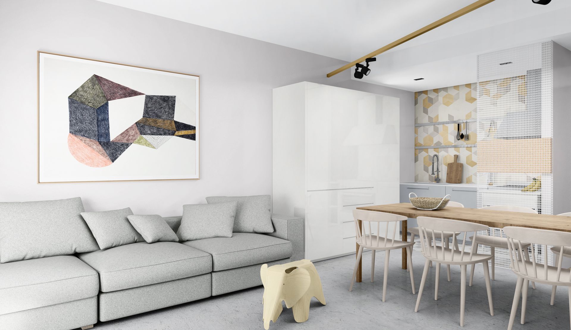 Progetto interior design, ristrutturazione casa vacanze Lago di Garda, Lago di Como, Lago d'Iseo. Officina Magisafi architettura design - vista living