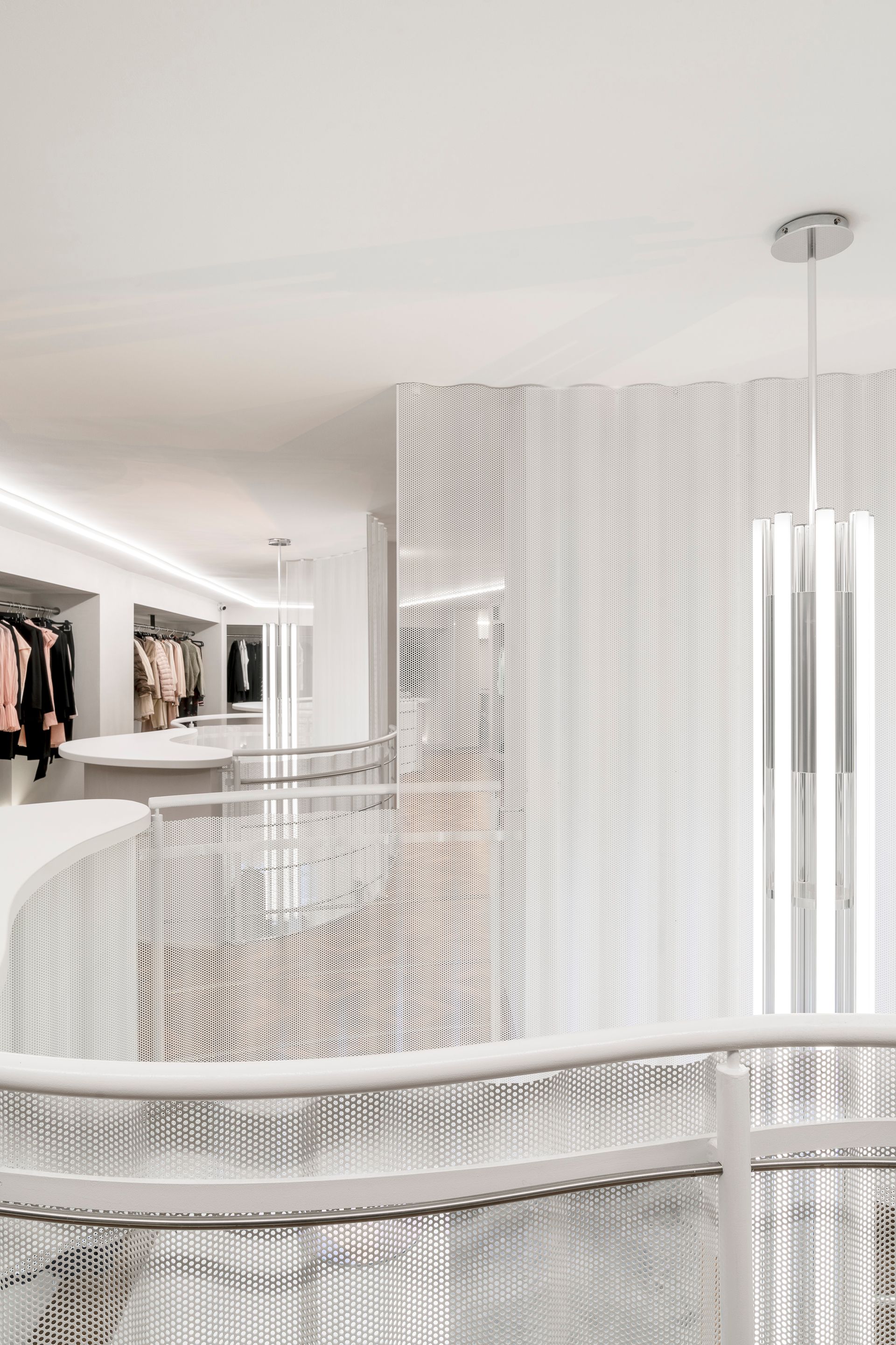 Interior design project, boutique remodeling and rebranding luxury fashion clothing Bergamo, Milan, Lake Como, London, New York, Paris. Officina Magisafi architecture design -  first floor 