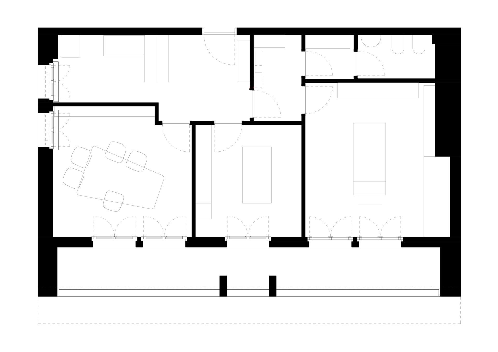 Interior design project, office renovation law firm Bergamo, Città Alta, Milan, London, New York, Paris, Lake Como, Gstaad. Officina Magisafi architecture design - floor plan