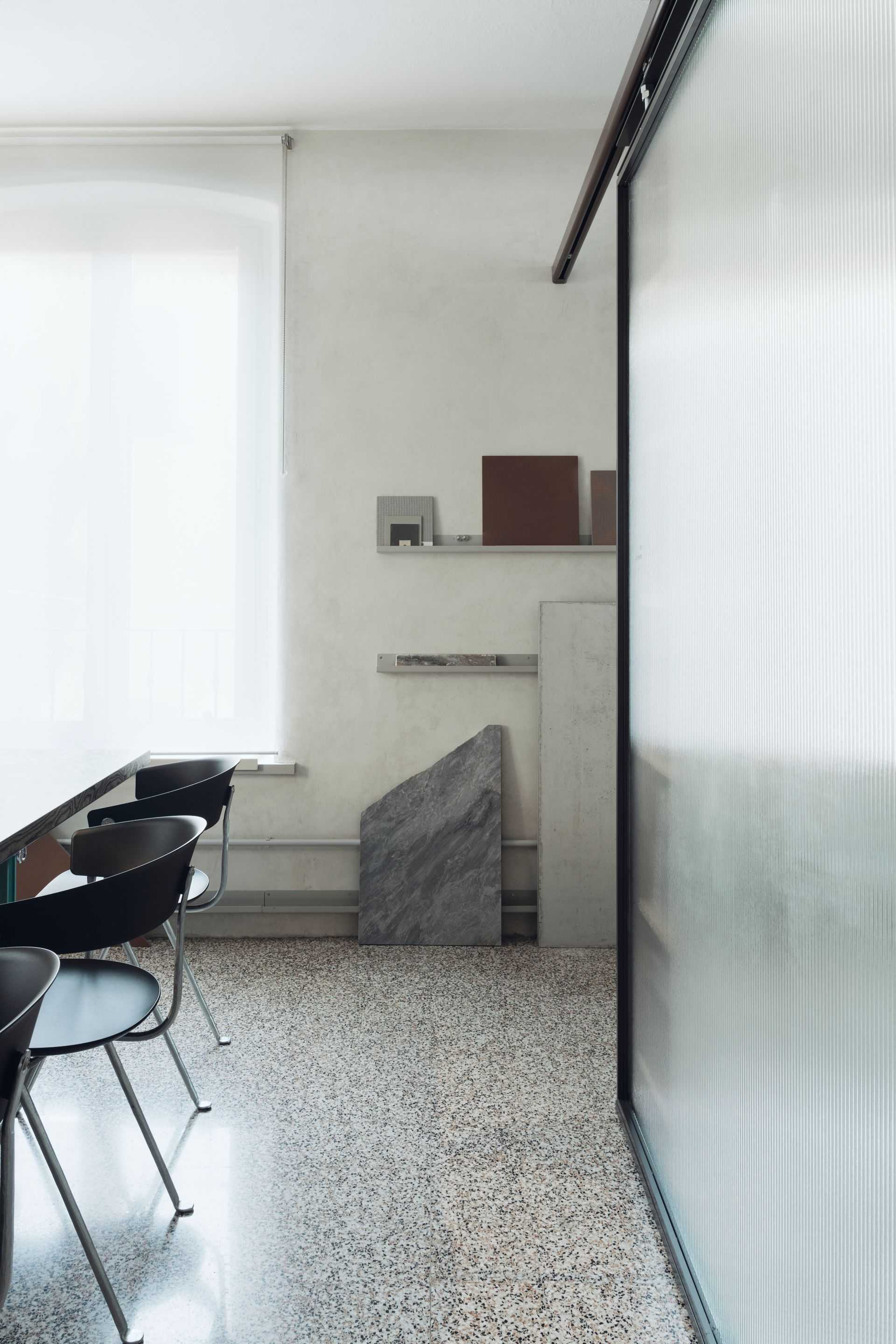Officina Magisafi architecture interior design studio, materials palettes and finishings, Seriana Valley, Bergamo, Milan, Brescia, lake Como, lake Garda - aisle