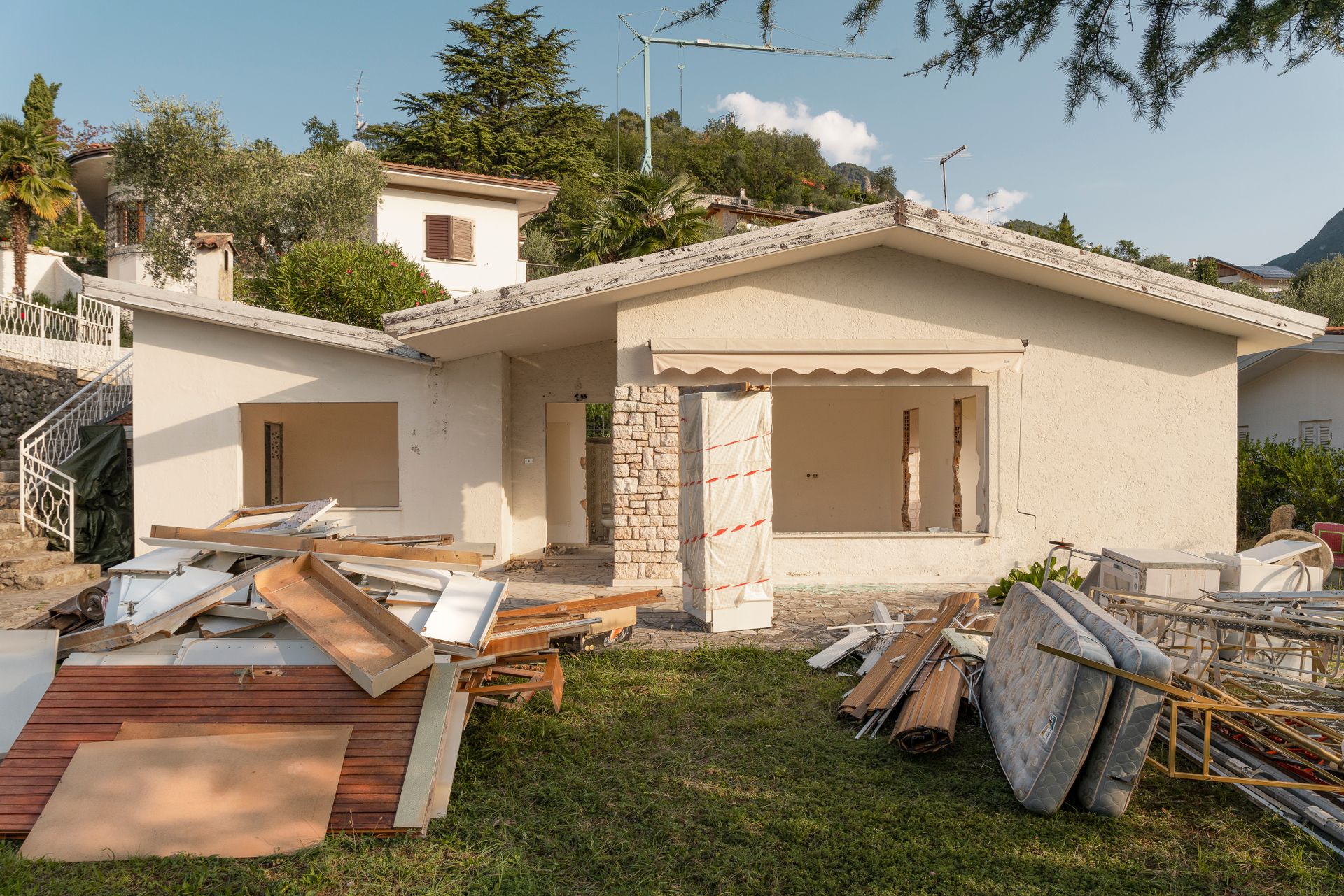 Reportage by Luca Argenton construction site strip out, house demolition Lake Garda, Brescia, Bergamo, Milan. Officina Magisafi architecture design - photo 1