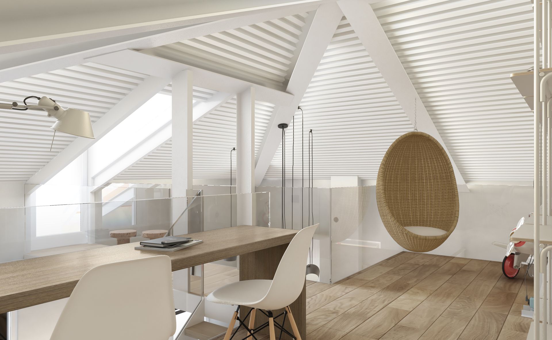 Interior design project, modern loft renovation Bergamo, Brescia, Milan, Lake Como, London, New York, Paris. Officina Magisafi architecture design - loft rendering