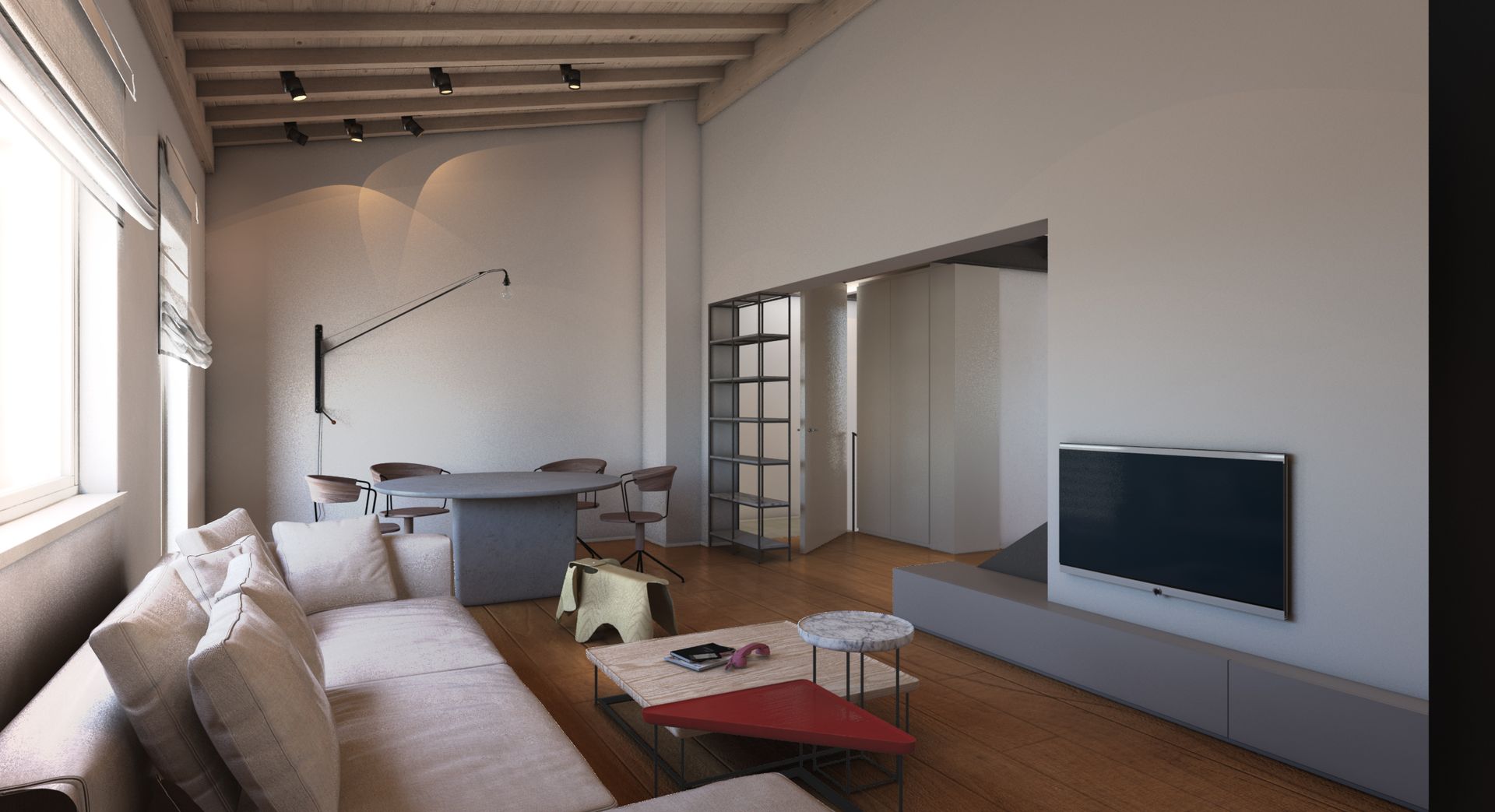 Progetto interior design, casa unifamiliare provincia di Bergamo, lago di Iseo, lago di Como, lago di Garda. Officina Magisafi architettura design - living