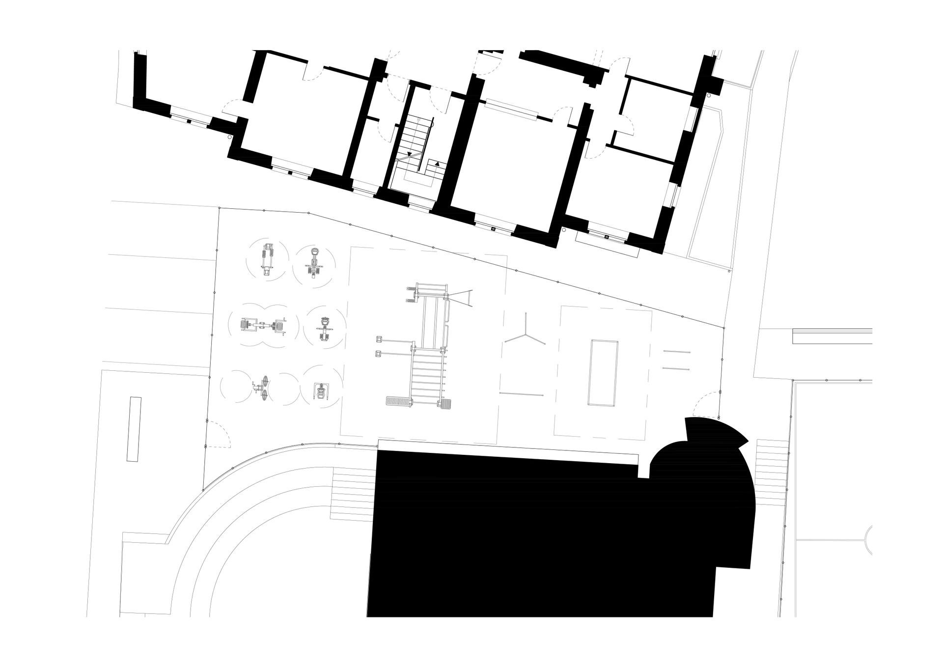 urban park project, Gazzaniga, Bergamo, Milan, London, New York, Paris, Berlin. designer Claudio Acquaviva, architect Debora Bordogni, Officina Magisafi architecture design - floor plan
